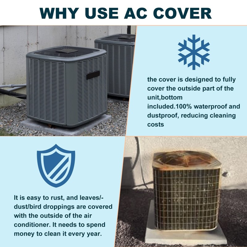 Air Conditioner Cover for Outside Units - 420D Waterproof Air