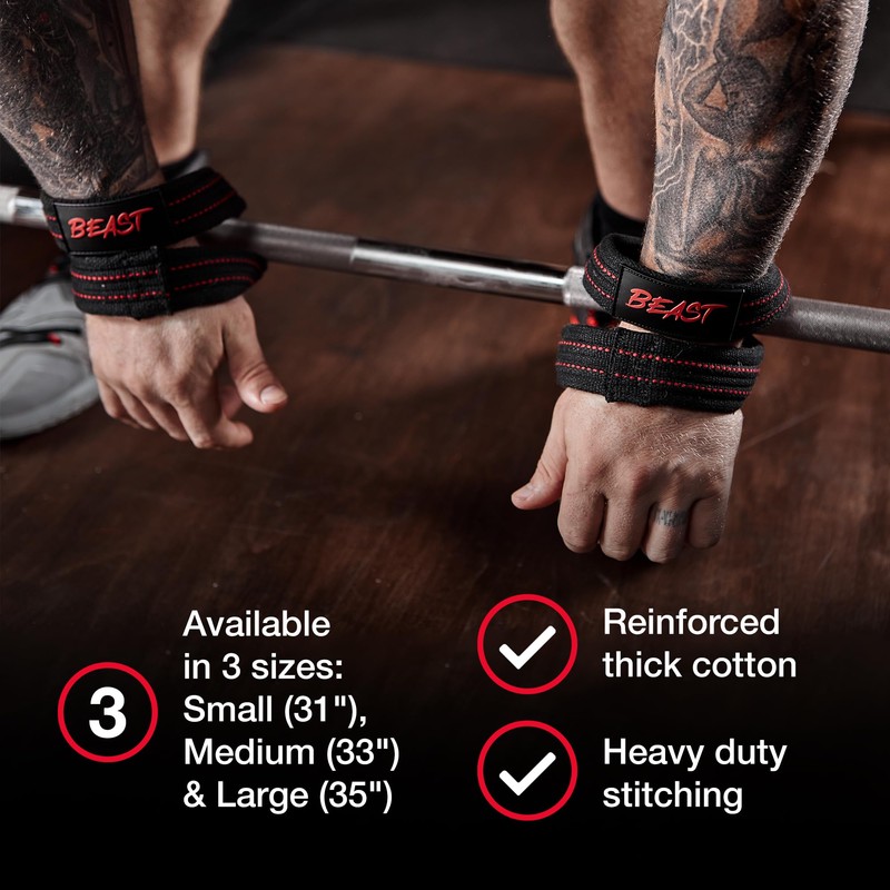 Alpha Designs | 'BEAST' Figure 8 Lifting Straps | Gym