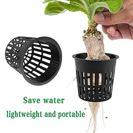 Panxxsen 50 Pack 3-Inch Hydroponic Mesh Net Pots for Plants