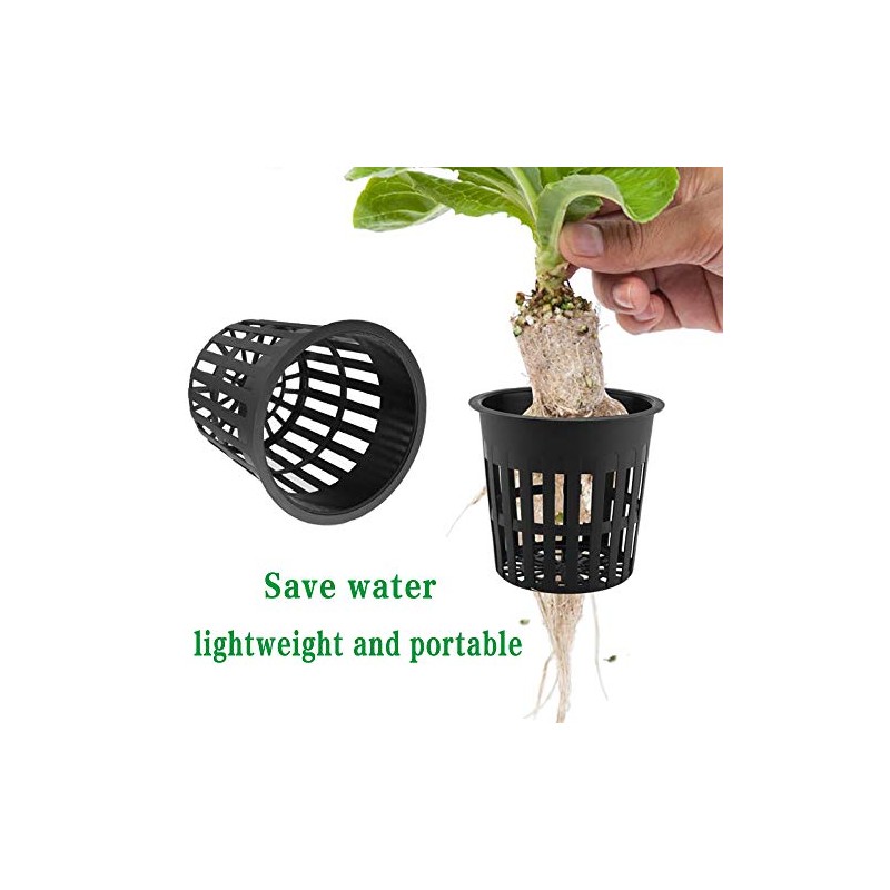 Panxxsen 50 Pack 3-Inch Hydroponic Mesh Net Pots for Plants