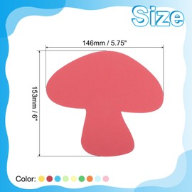 PATIKIL Bulletin Cutouts Paper, 108 Pcs Mushroom Shaped Bulletin Board Paper Cut Outs Decorations for Classroom DIY Crafts Projects Party Supplies, Multicolored