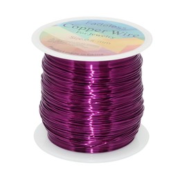 Jewelry Wire,24 Gauge 200 Feet Tarnish Resistant Copper Craft Wire for Beading Wrapping,Jewelry Making and Crafting (Red Purple)