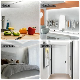 Luces LED para Cuarto, en Luz Cálida y con Sensor Inteligente de Movimiento, Tira LED Flexible y Cortable de 5 Metros, Adecuada para: Sala de Estar, Cocina, Armario, Dormitorio (1, Blanco Frío)