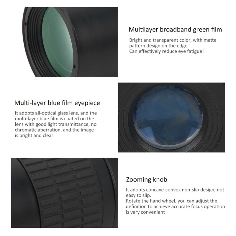 Portable Monocular Telescope Higher Magnification Definition Afocal Zoom 10‑30XLow Light
