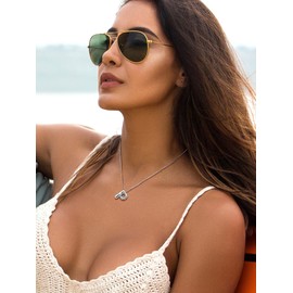 Initial Necklaces Name Letter Necklace Womens Stainless Steel Bubble Letter Chain for Women