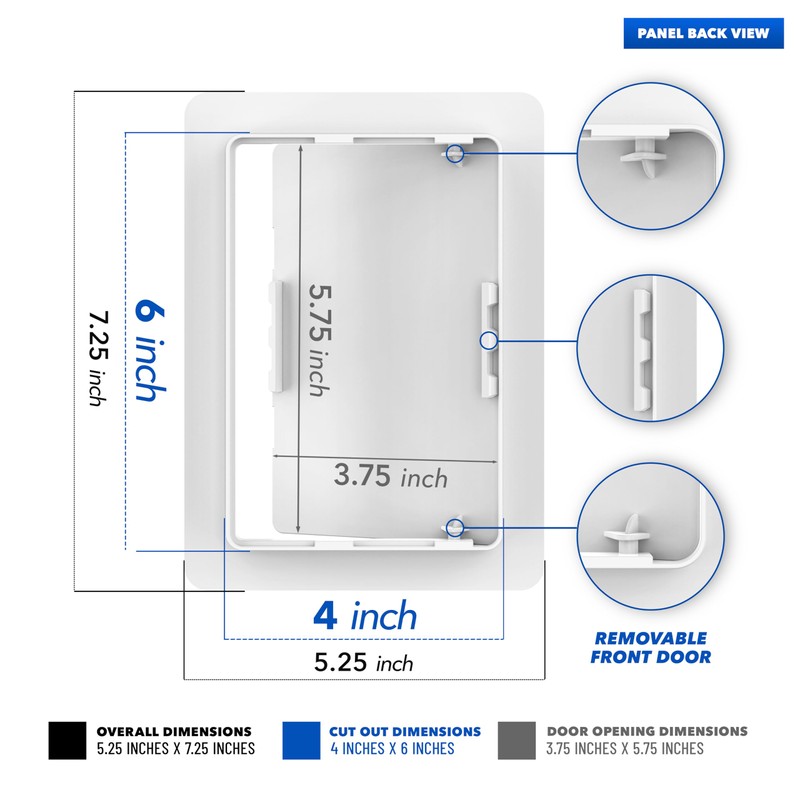 Bryce Hardware 4x6 Access Panel for Drywall- Plumbing Access Panel