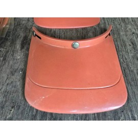 Unbranded (1) NOS Vintage 3 Snap Orange Visor Open Face Motorcycle Helmet - Motocross Duck