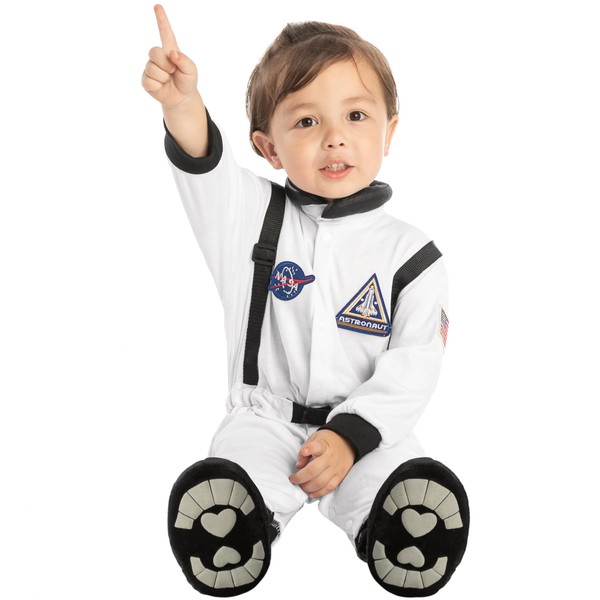 Spooktacular Creations Baby Astronaut NASA Pilot Costume for Infant Halloween Trick or Treating, Space Dress-up Parties (Toddler (3-4 yrs))