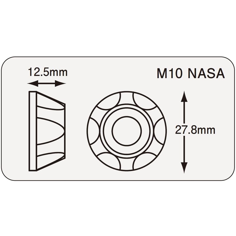 POSH Motorcycle Equipment NASA Type Cap Holder for M10 Cap