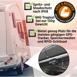 Unzerstörbare Magnetische Aufbewahrungs-Box IPX8, Wasserdichter Outdoor Schlüssel-Behälter zur Aufbewahrung von GPS-Tracker mit Magnet-Halterung, Kompatibel mit Airtag