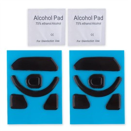 2 Sets Black Rounded Curved Edges Mouse Feet Pads Skates Compatible for Razer Basilisk V3 Pro Wireless Gaming Mouse