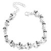IXDEAXLY Punk Stainless Steel Skull Linked Chain Bracelet Skull Jewelry
