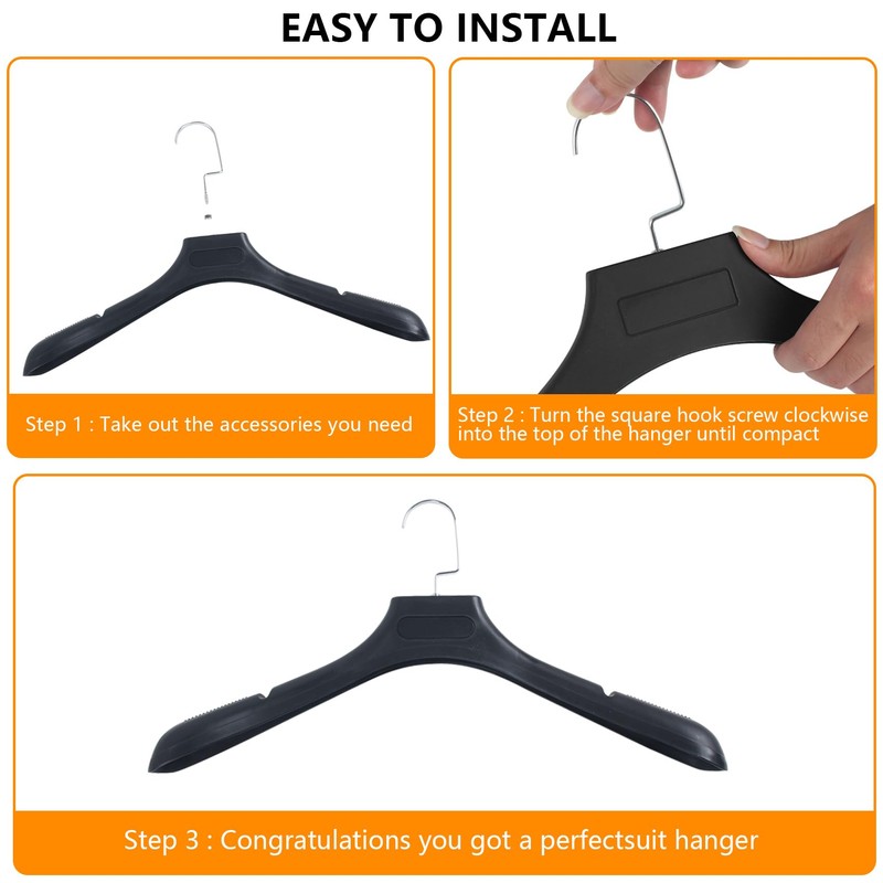 DEDU Suit Hangers for Men 15 Pack, Extra Wide Suit