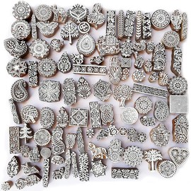 Royal Kraft Assorted Wooden Block Printing Stamps (Set of 10) Bulk01_10