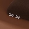 SLUYNZ Solid 925 Sterling Silver Tiny Bow Earrings Stud for