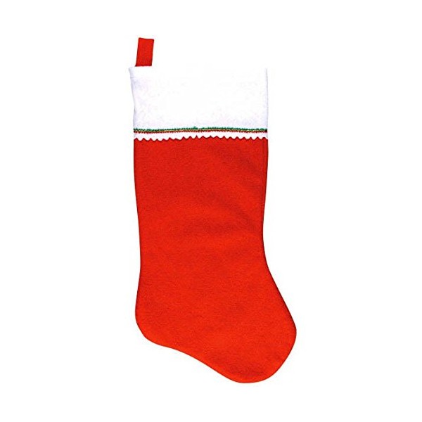 amscan 370003 Red Christmas Felt Stockings 45cm - 1 Pc, 45 cm