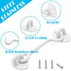 2pcs White Cabin Hooks 6 Inch, Stainless Steel Gate Hook