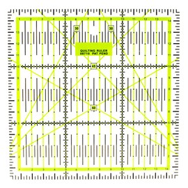 Craft County Acrylic Sewing Rulers – Transparent Measuring Tools for Sewing, Quilting, and DIY Crafts – Square