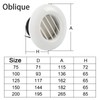 Circle Air Vent Grille Cover, Round Ventilation Grille, Mini ABS