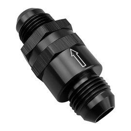 8AN Fuel Check Valve, Male 3/4-16 Thread Check Valve Assembly, Aluminium Black Check Valve Fitting, 1.5-1500 Psi Pressure Resistance, 1 Piece