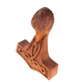 Windalf Vikings Thors-Hammer Wall Decoration Northri 19 cm Viking Wall Relief Raven Head Handmade Wood