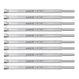 Accusize Industrial Tools 1/4" x 5" Pilot Pins for Annular Cutters, 10pcs/Pack, 0600-0095x10
