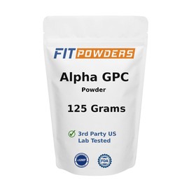 FitPowders Alpha GPC Powder Supplement (Alpha-GPC Choline Powder) with Scoop (125 Grams)