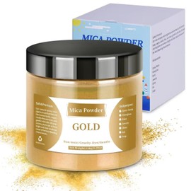 150g Mica Powder - LightStone Mica Powder for Epoxy Resin - Shimmer Cosmetic Grade Pigment Powder for Skin, Resin, Soap, Jewelry, Slime, Ink etc.（Gold）