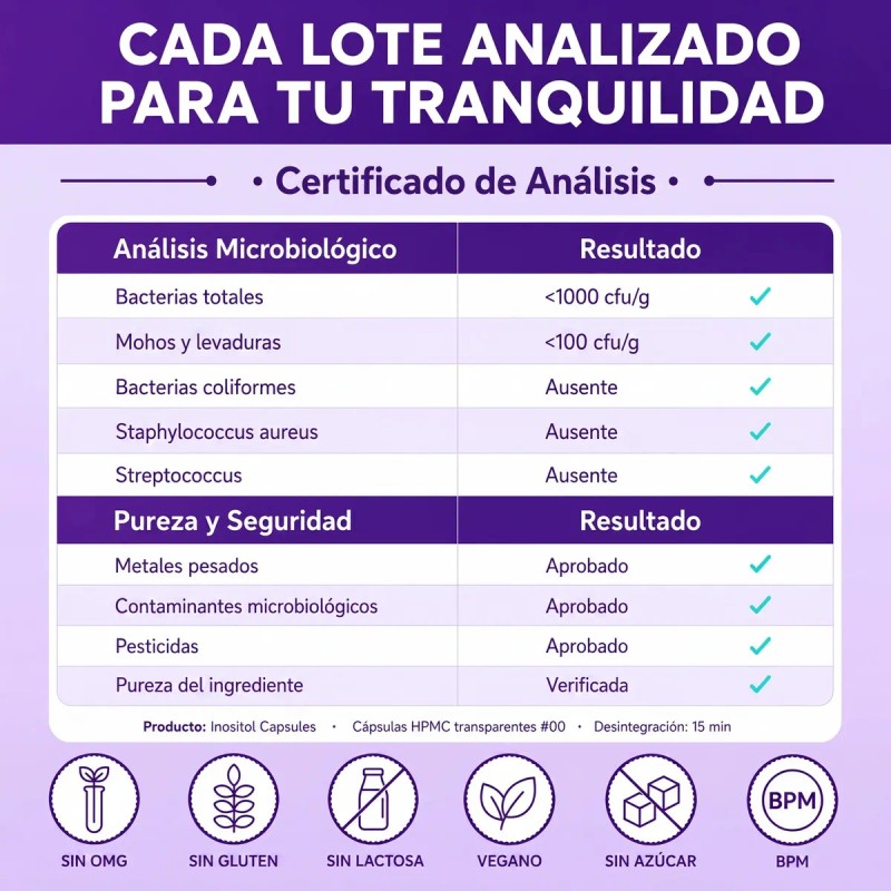 Inositol Myo Chiro Ácido Fólico Suplemento Vegano Equilibrio Hormonal Ciclo