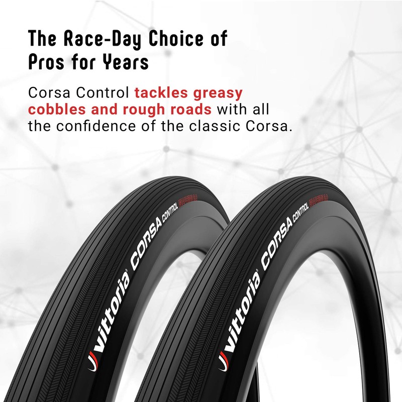Vittoria Corsa Control Fold G2.0 Tyre: Full Black 700X25C