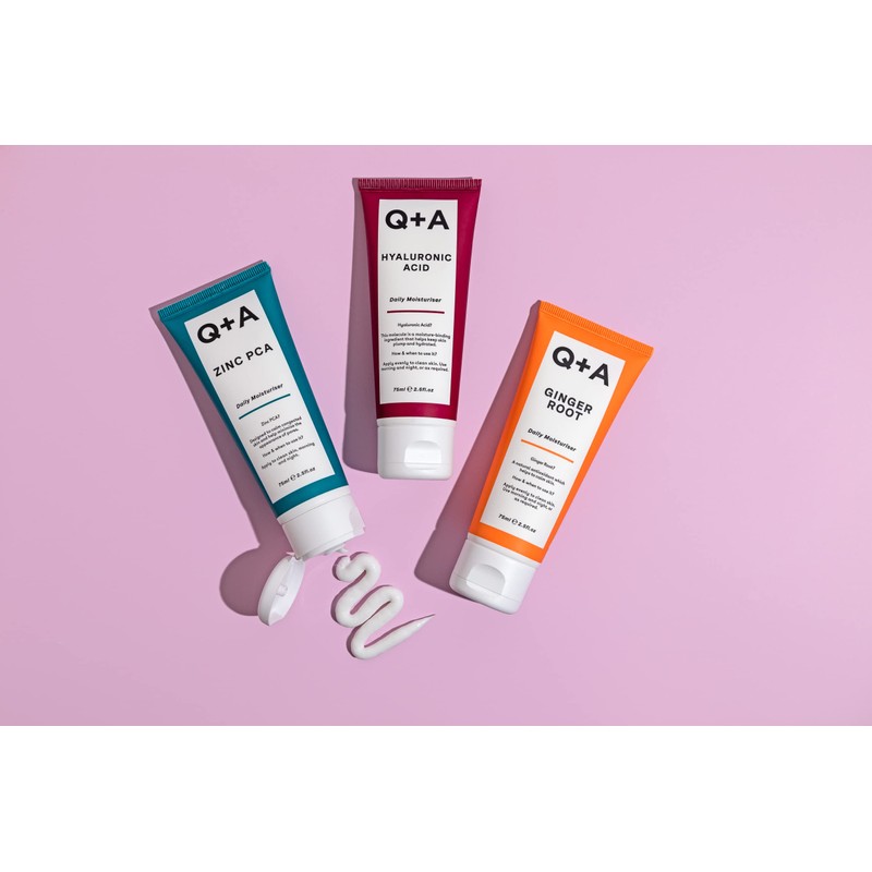 Q+A Zinc PCA Daily Moisturiser, Hydration and Oil Control with