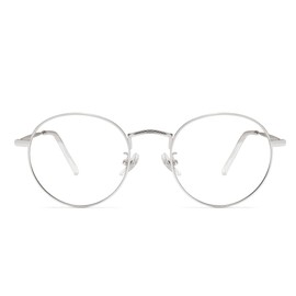 KINGSEVEN Blue Light Blocking Glasses Ultra-Light Frame Anti-Eye Fatigue UV Glasses For Women And Men (ML4526-Silver)