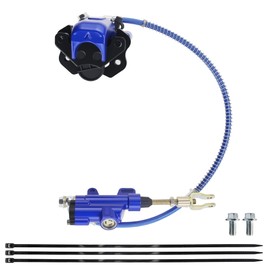 PRO BAT Rear Brake Master Cylinder Caliper Assembly for 50cc 70cc 90cc 110cc 125cc Chinese Quad Taotao Coolster ATV Kids Four Wheeler, Blue