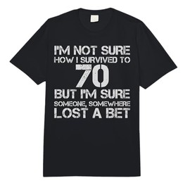 Funny 70th Birthday 70 Years Old Happy Bday Men Women Gift Comfort Colors Adult Heavyweight T-Shirt