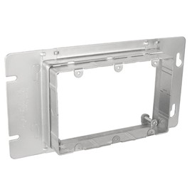 Electrical Adjustable Device Ring 5/8" - 1-1/4" Adjustable 3 Gang Mud Ring/Plaster Ring Three Gang Metal Box Device Ring Adjustable to Thickness of Wall for 3G Box (1)