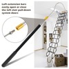 2 Set 63 Inch Attic Pull Down Hook Attic Ladder