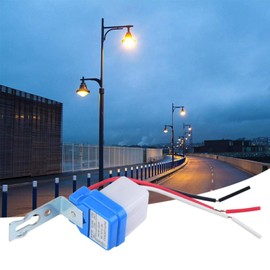 Light Control Switch, Automatic Switch Outdoor with Sensor Light Control Switch AC 12V/24V/110V/220V 10A(24V)