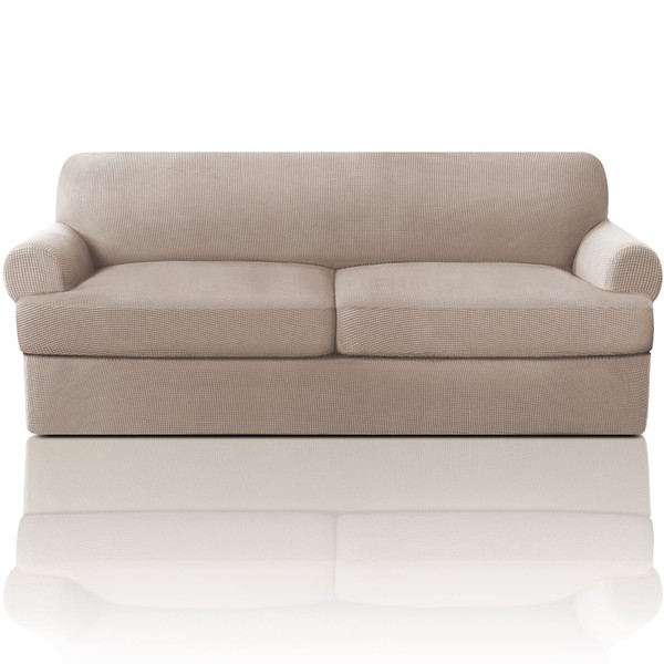 PrinceDeco T Cushion Sofa Slipcover 3 Pieces Sofa Covers for