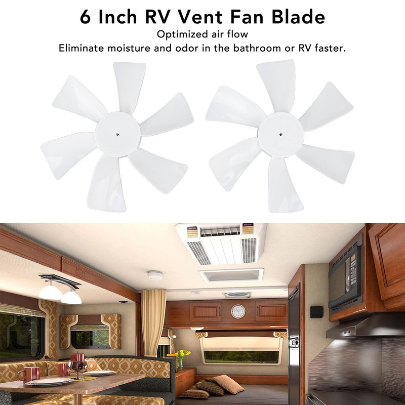2pcs 6 Inch RV Vent Fan Blade High Efficiency RV
