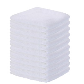 10 Pcs Flannel Face Cloth, Face Towels, 10 x 10 inch Soft Bamboo Face Cloth Face Towels Reusable Facial Cleansing Cloths Baby Wash Cloth for Women Kids Adult Spa Sport Beauty Routine