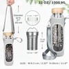 Reeho 32oz Borosilicate Glass Water Bottle with Tea Infuser &