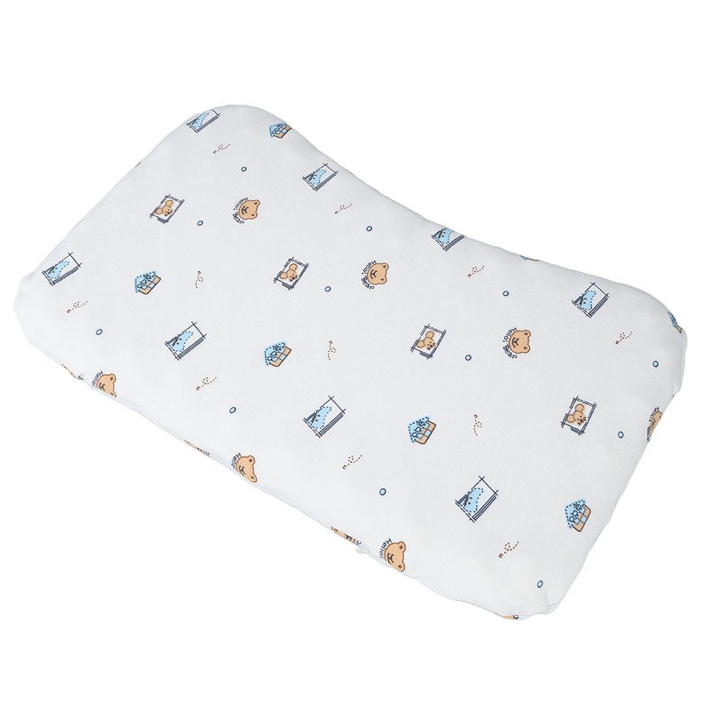 Baby Nursery Pillow Pure Cotton Cartoon Print Wave Single Layer