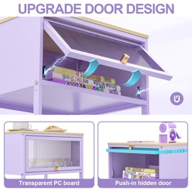 SYKIARIOL Night Stand with Storage Drawer, Purple Desk with Durable Wood Top, Side Table for Kids Nightstand,Bedside Table for Girls Bedroom Furniture Bookshelf,Shelf,Bedroom,Living Room,Dorm