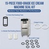 FixoTech Soft Serve Ice Cream Machine Parts, 15-Piece Replacement Kit