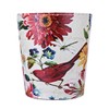 Scakbyer Leather Trash Can, Retro Decorative Waste Basket, 10L Capacity