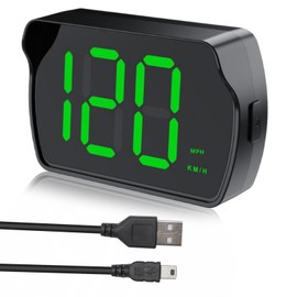 Digital GPS Speedometer Car MPH/KMH HUD, Heads up display, Real-Time Speedometer Car Suitable for Truck, SUV, Motorcycle, USB Plug & Play, LED Large Font - Clear & Accurate