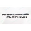 Toyota OEM 4pc Gloss Black HIGHLANDER Platinum Logo AWD OVERLAY