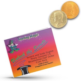 Ted's Sterling Magic Scotch and Soda English Penny Genuine US Bicentennial Half Dollar Coin Trick (United Kingdom)