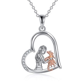 YFN S925 Sterling Silver Dragon Heart Pendant Jewelry Gift for Women