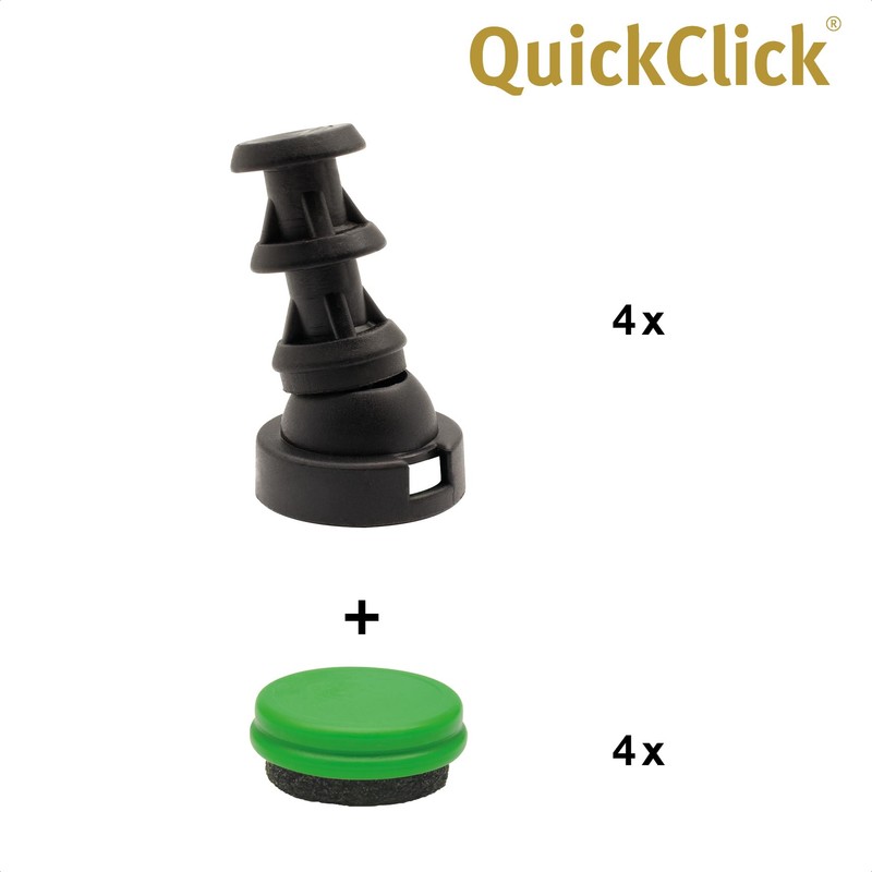 Wagner QuickClick® chair gliders, felt gliders, set of 4, articulated
